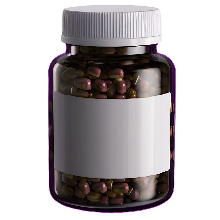 Single Pill Bottle Png Bow32