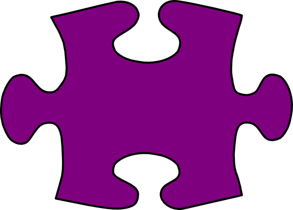 Single Purple Puzzle Piece