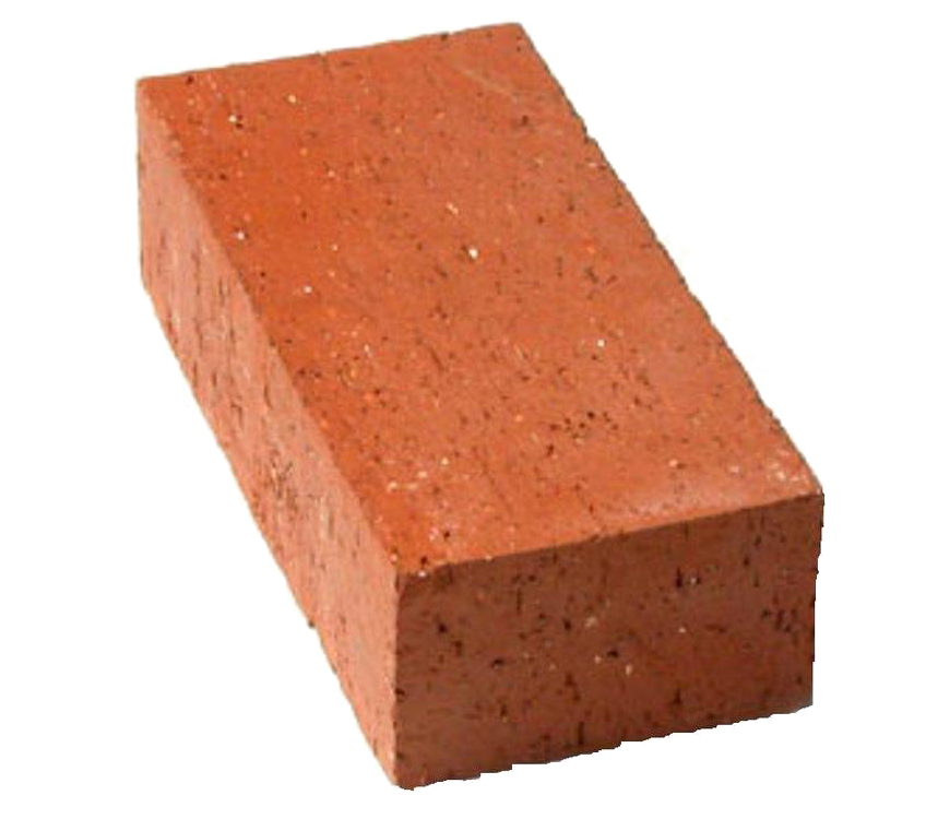 Single Red Brick Isolated
