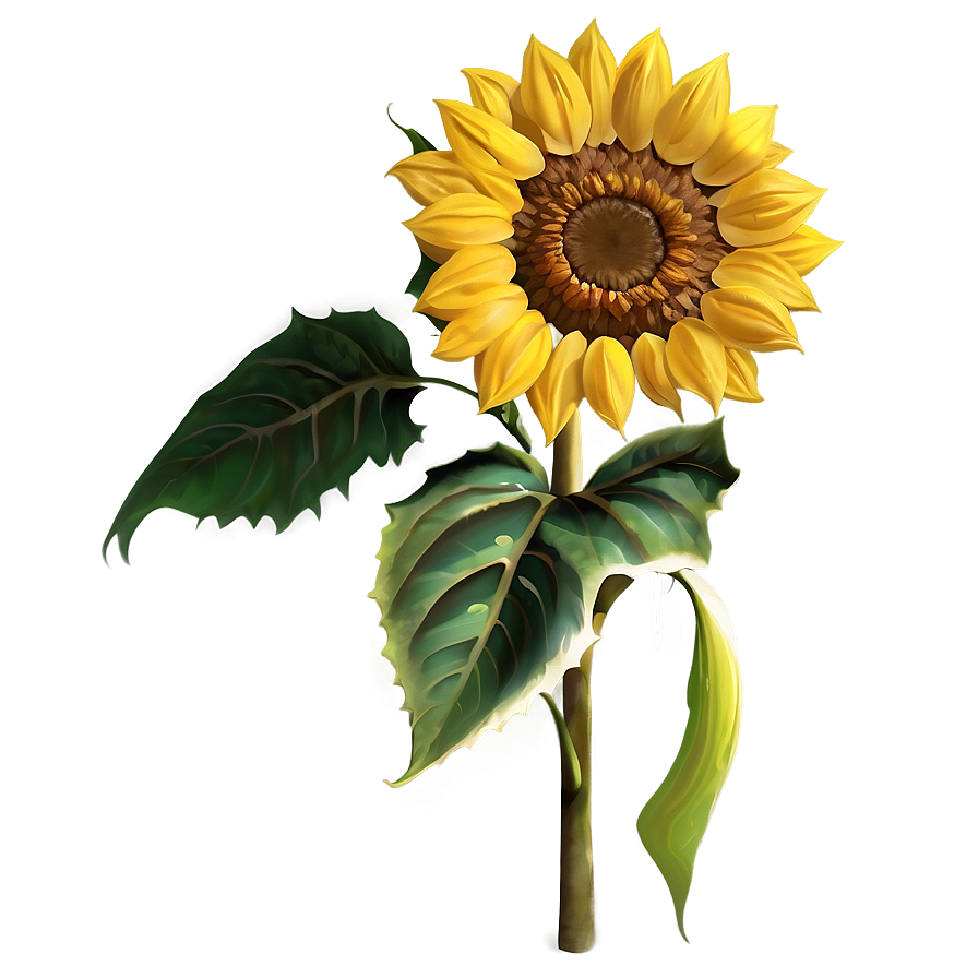 Single Sunflower Transparent Png Rgg