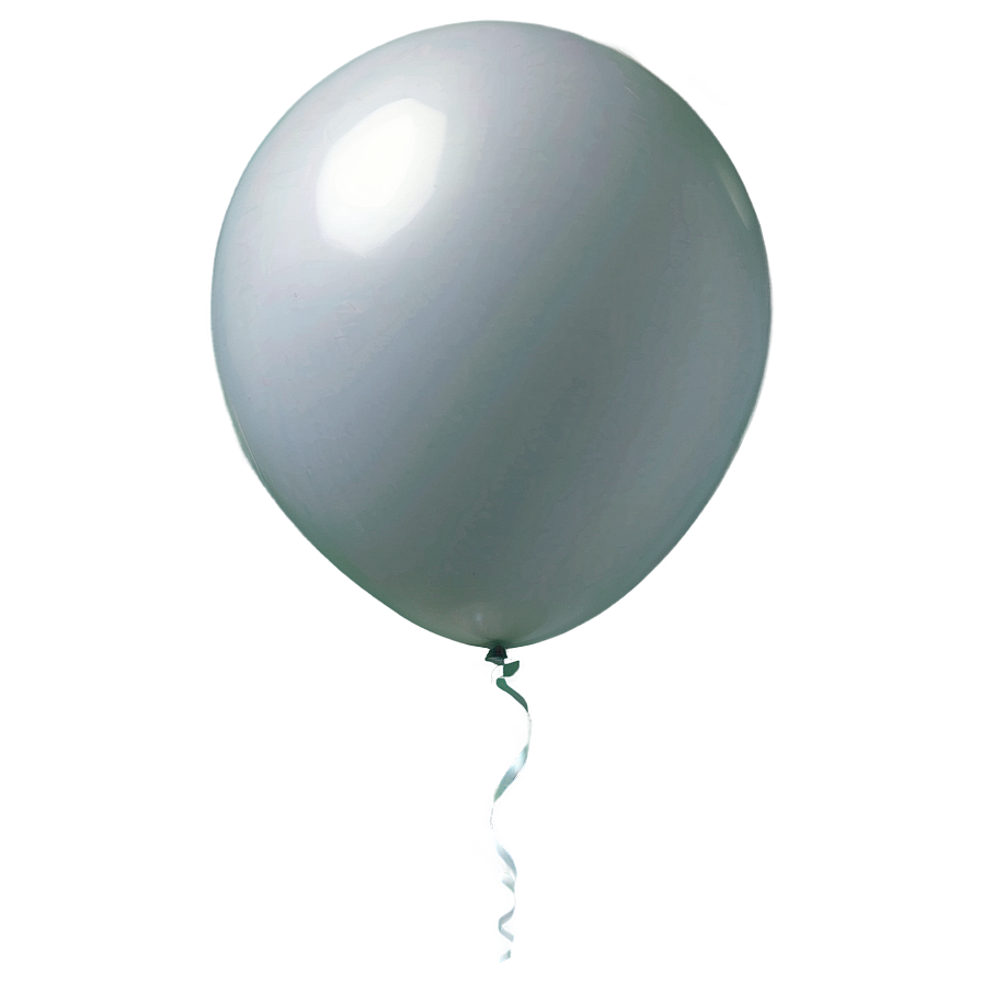 Single White Balloon Png Und48