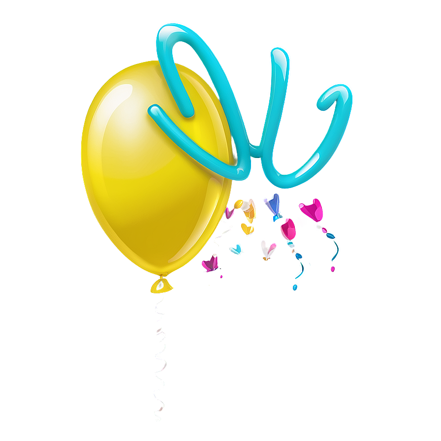 Single Yellow Balloon Png 06262024