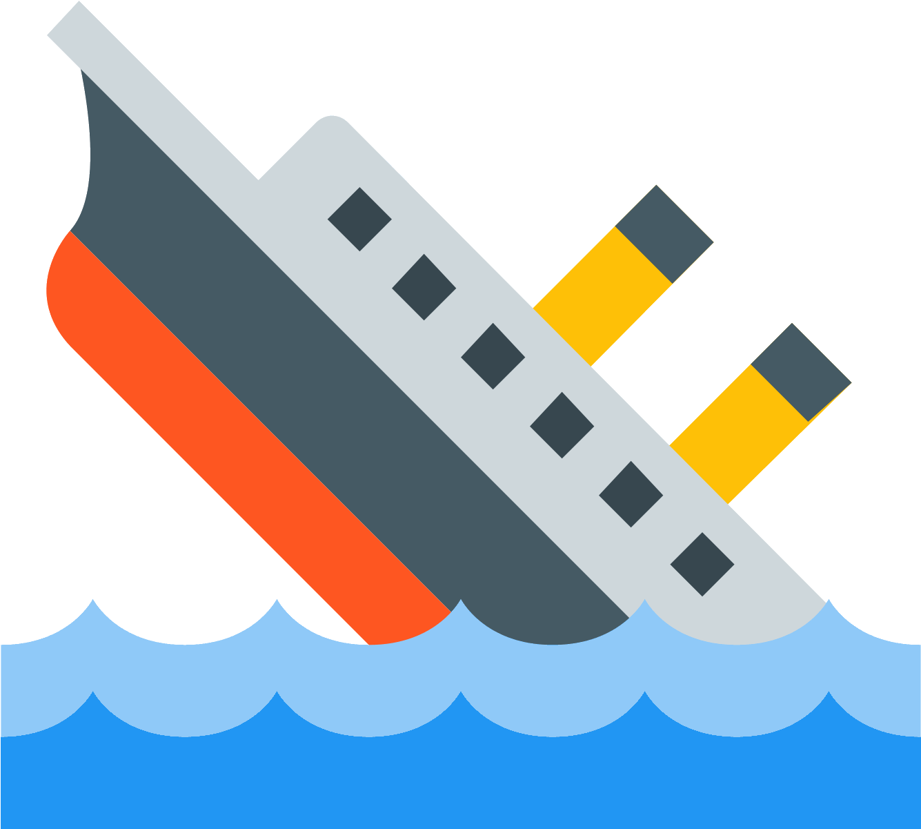 Sinking Titanic Illustration