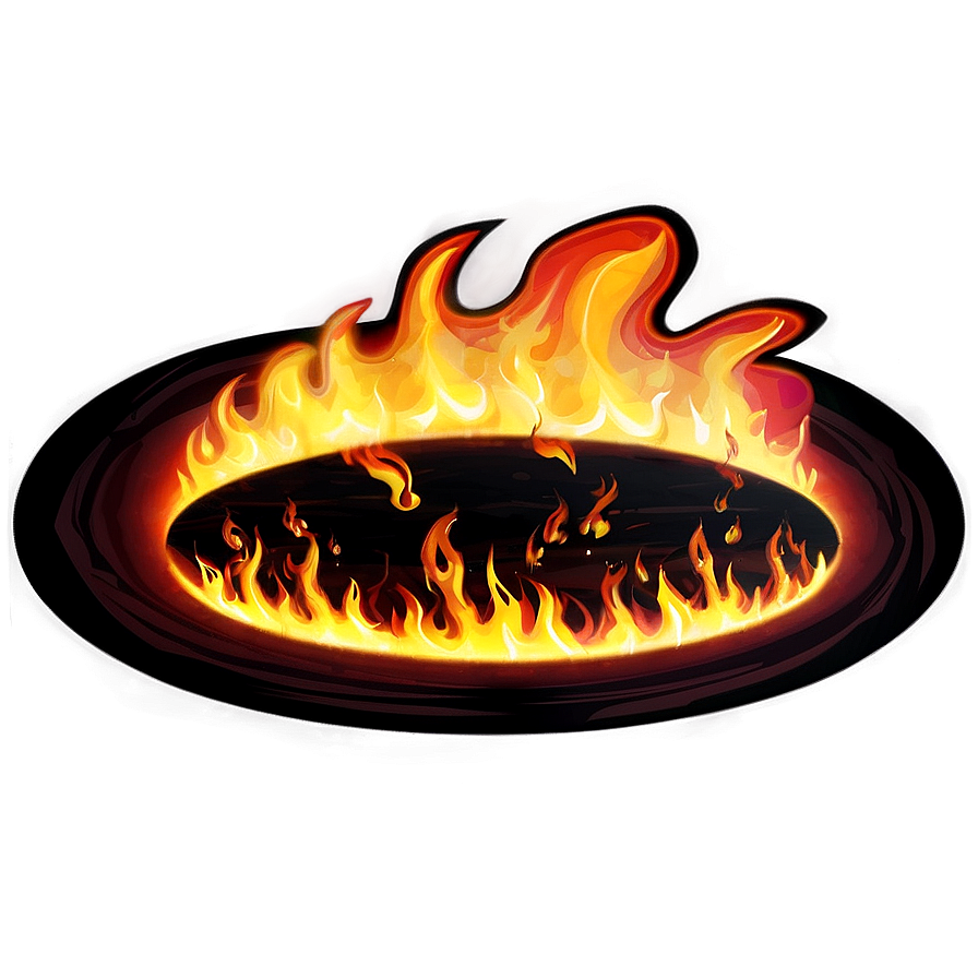 Sizzling Fire Circle Logo Png 06272024