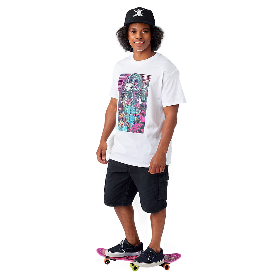 Skateboarding Graphic Tee Png Ejb