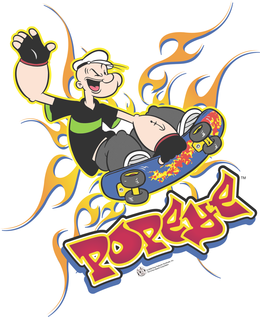 Skateboarding Popeye Artwork