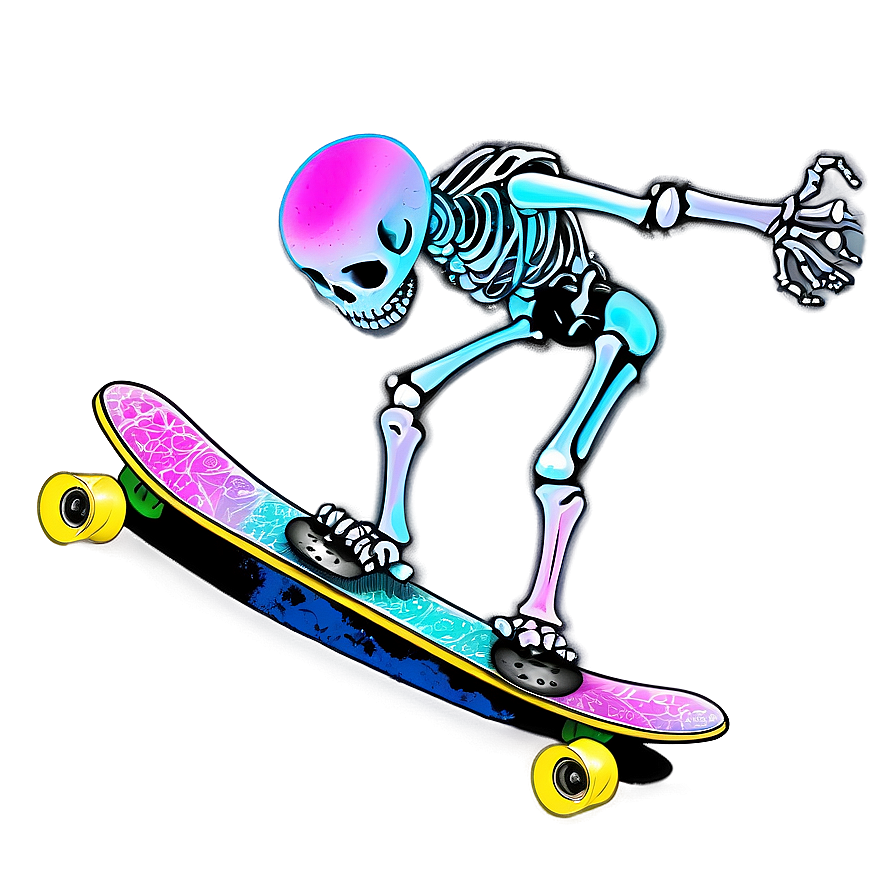 Skateboarding Skeleton Png 05032024