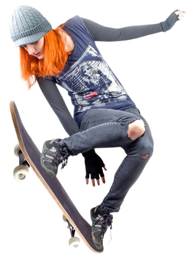 Skateboarding Trick Redhead Youth