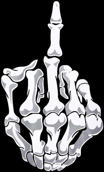 Skeletal Middle Finger Gesture