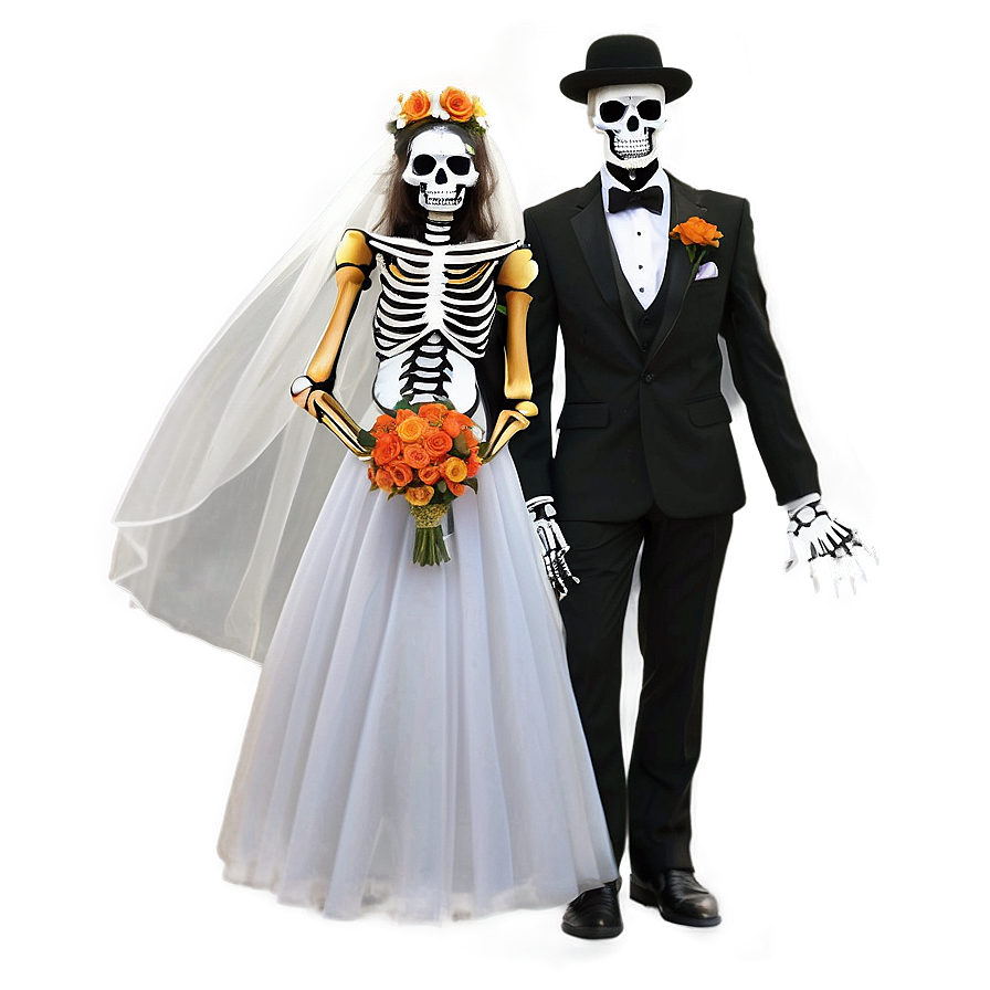 Skeleton Bride And Groom Png Qre