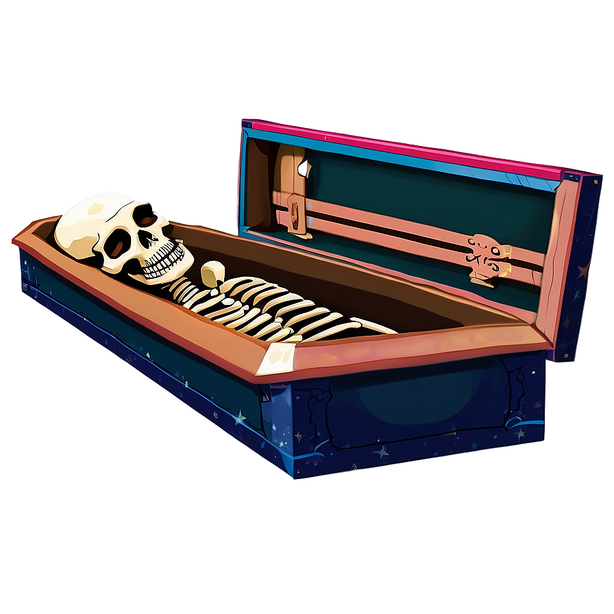 Skeleton In Coffin Png Fit