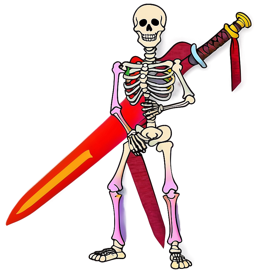 Skeleton With Sword Png 05032024