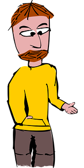 Skeptical Cartoon Man Illustration