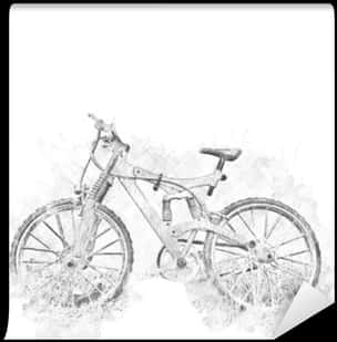 Sketch Style Bicycle Transparent Background.png