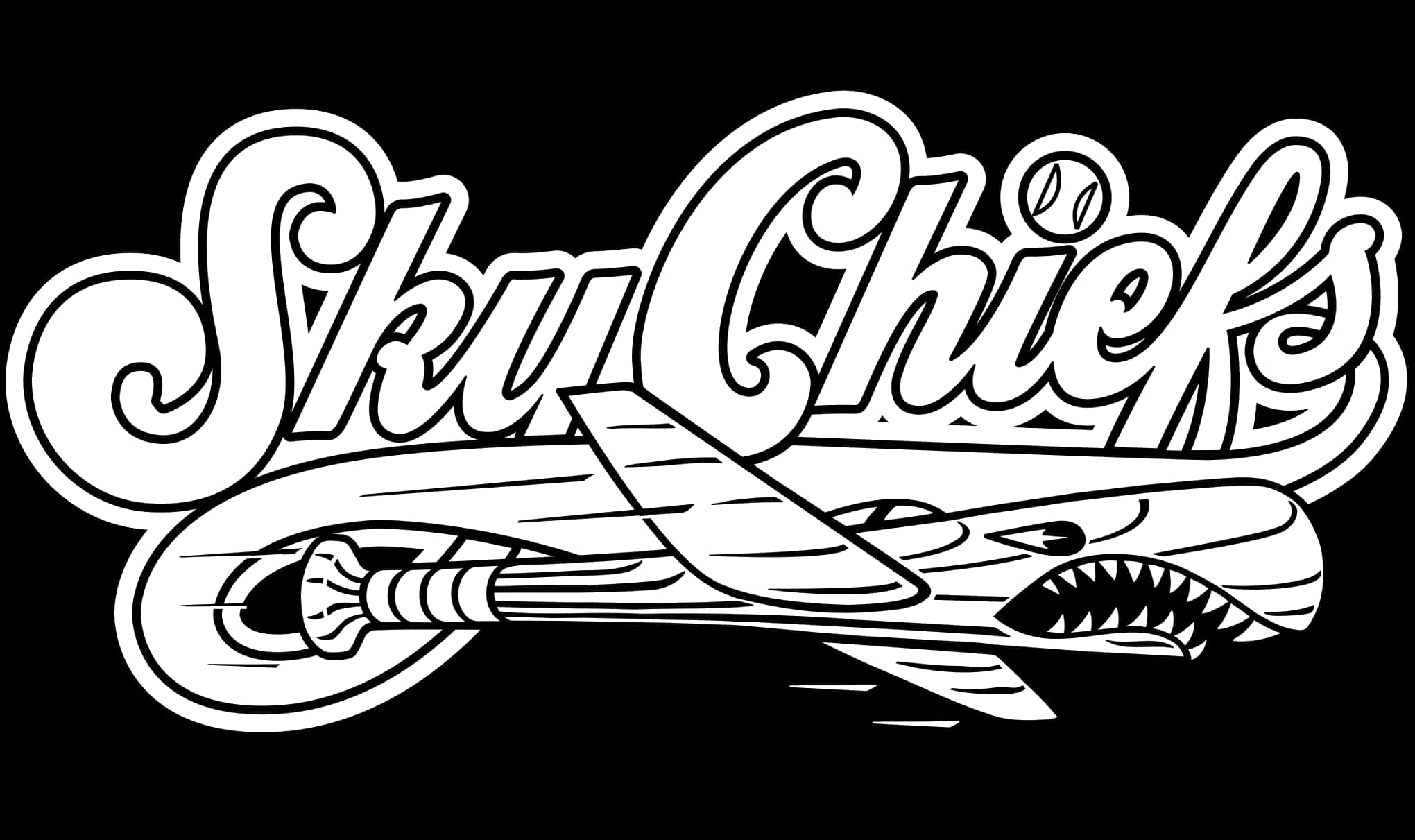 Ski Chiefs Logo Blackand White