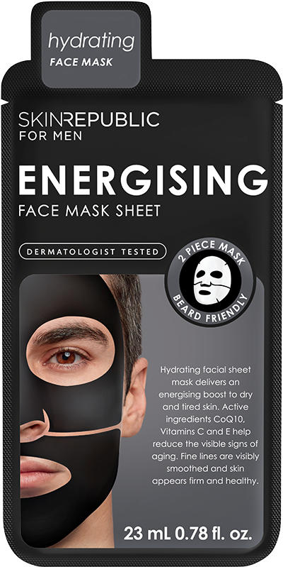 Skin Republic Energising Men Face Mask Sheet Packaging