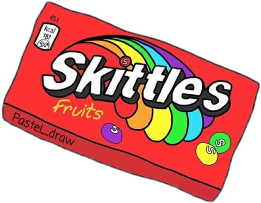 Skittles Fruits Candy Pack Illustration