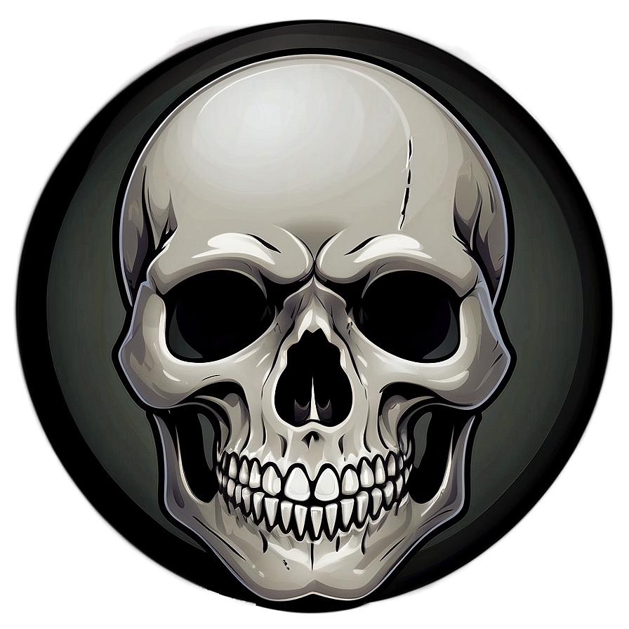 Skull Design Circle Sticker Png Wao