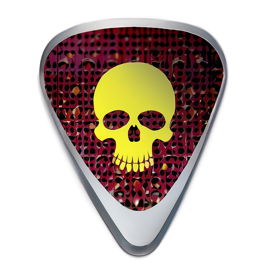 Skull Guitar Pick Art Png Cdr