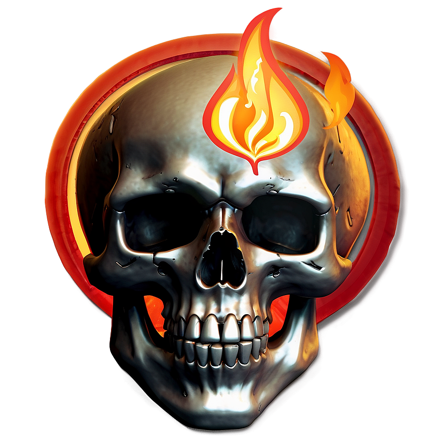 Skull In Blaze Png Fyt20