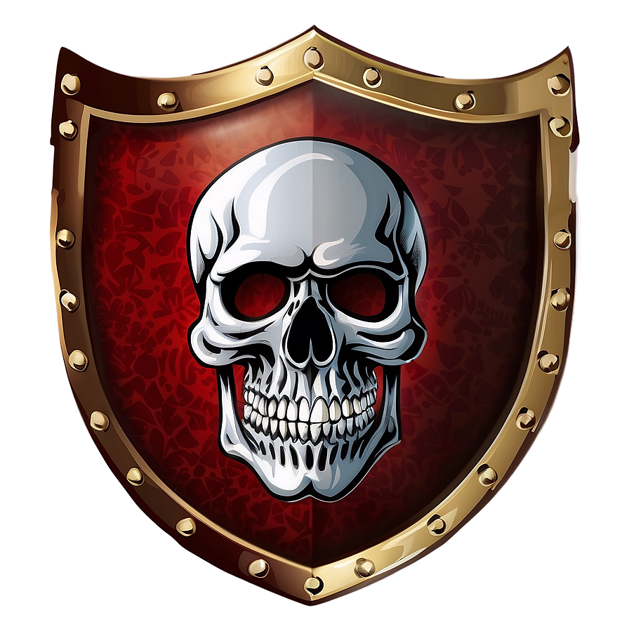 Skull Shield Vector Png Hvs16