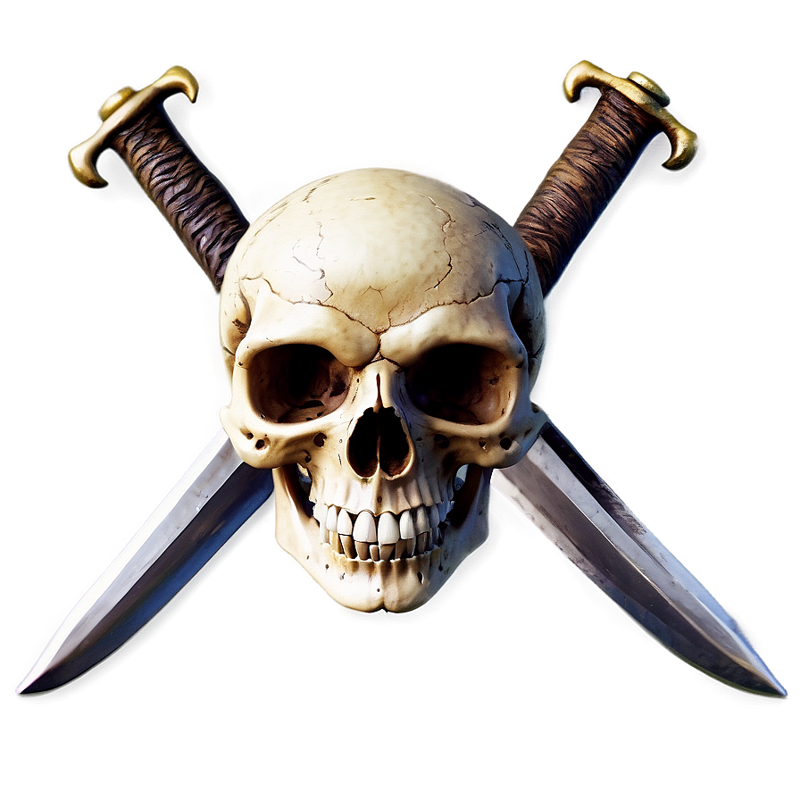 Skull With Crossed Swords Png Fla