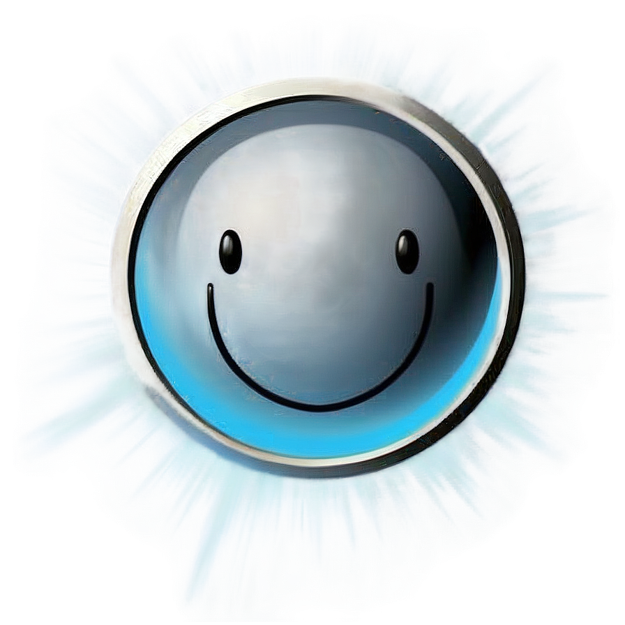 Sky Blue Smiling Face Png Ybt10