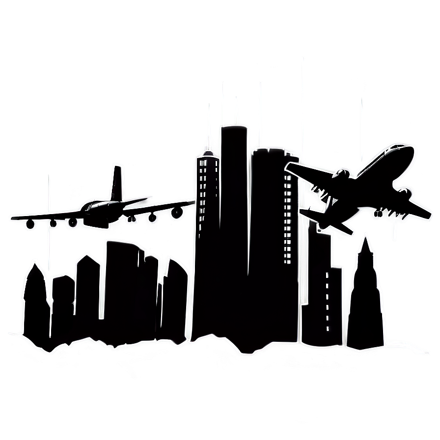 Skyline With Planes Png Tis29