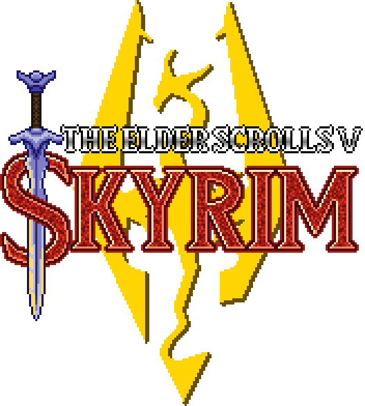 Skyrim Logo Pixel Art