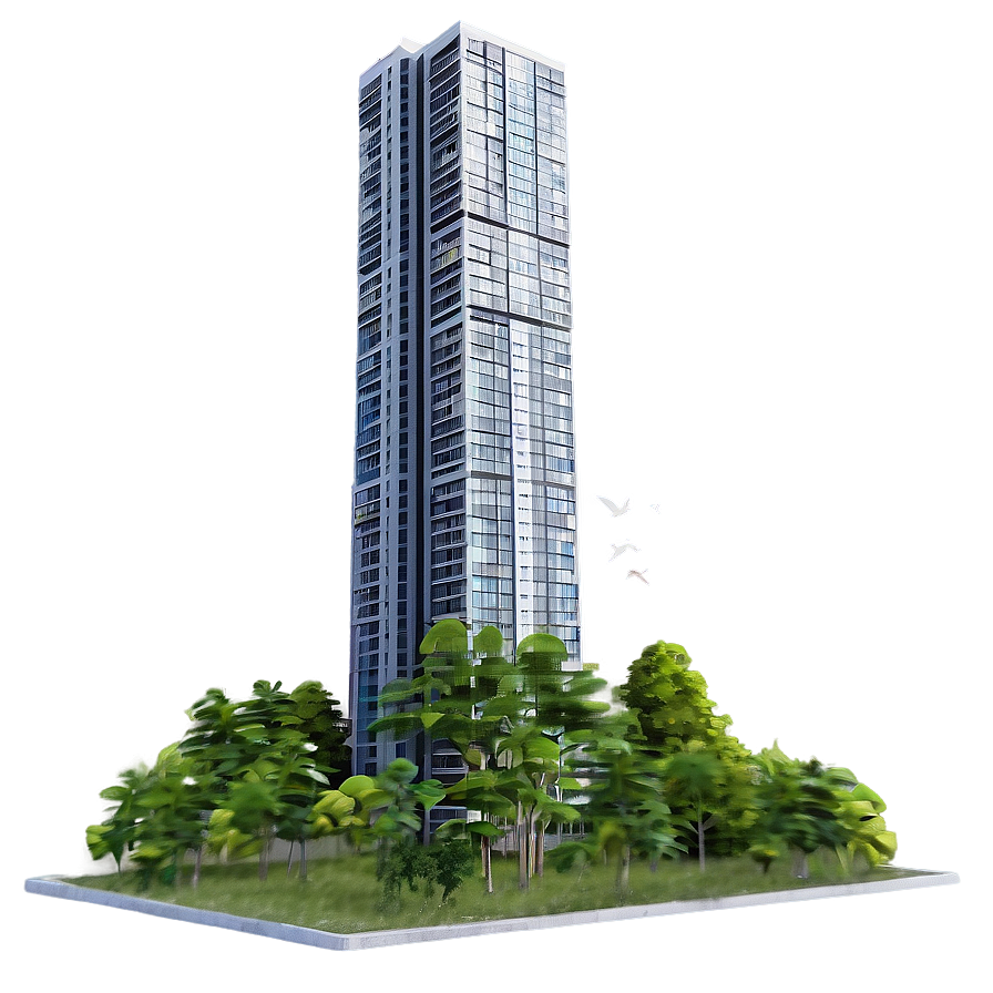 Skyscraper Amidst Nature Png Nvk