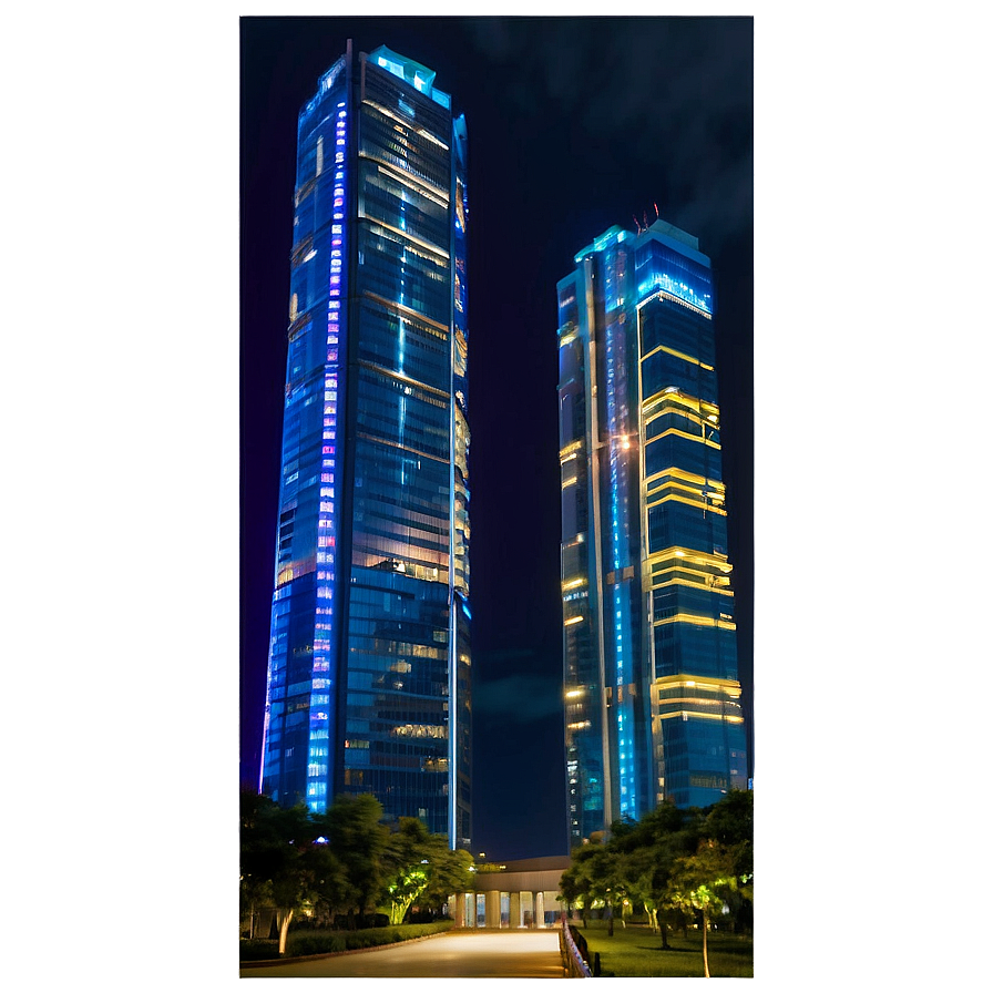Skyscraper Illumination Png Nxk7