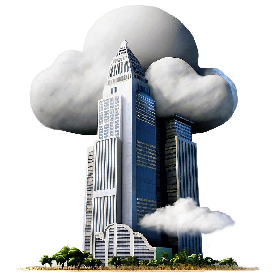 Skyscraper In Clouds Png 05212024