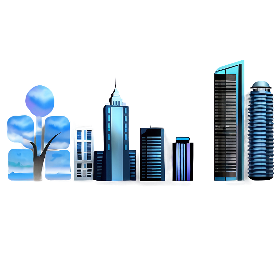 Skyscraper In Clouds Png 48