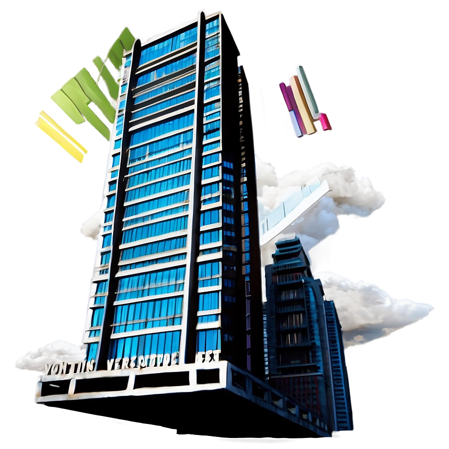 Skyscraper In Clouds Png Eyi