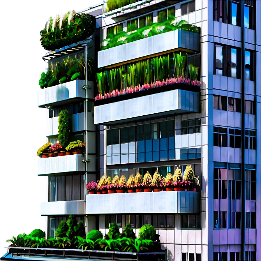 Skyscraper With Rooftop Garden Png 05212024