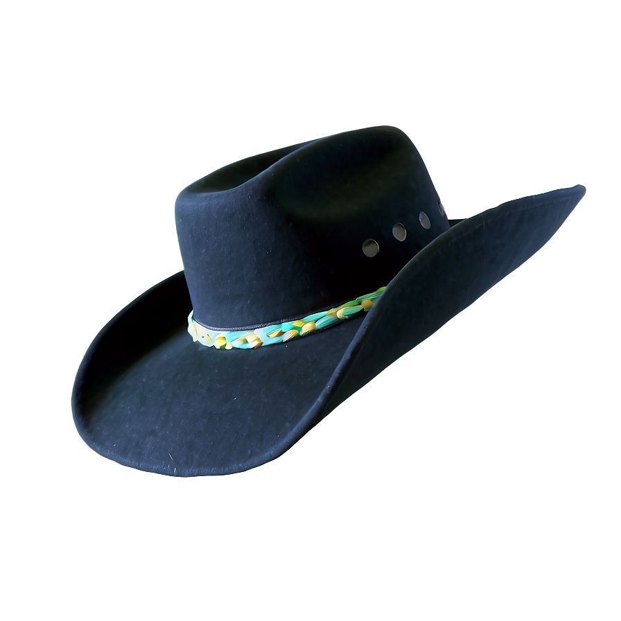 Sleek Black Cowboy Hat Png 06212024