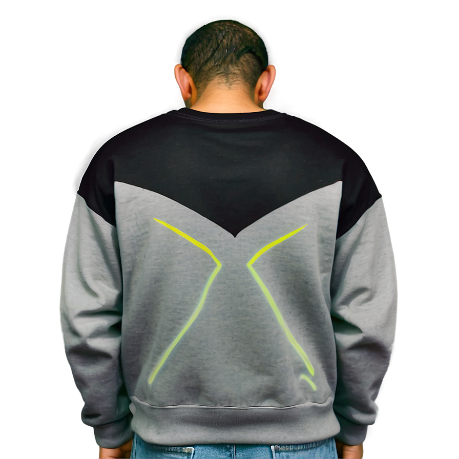 Sleek Black Crew Neck Sweatshirt Png Eke