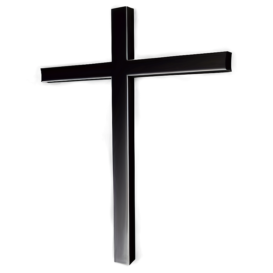 Sleek Black Cross Design Png 38