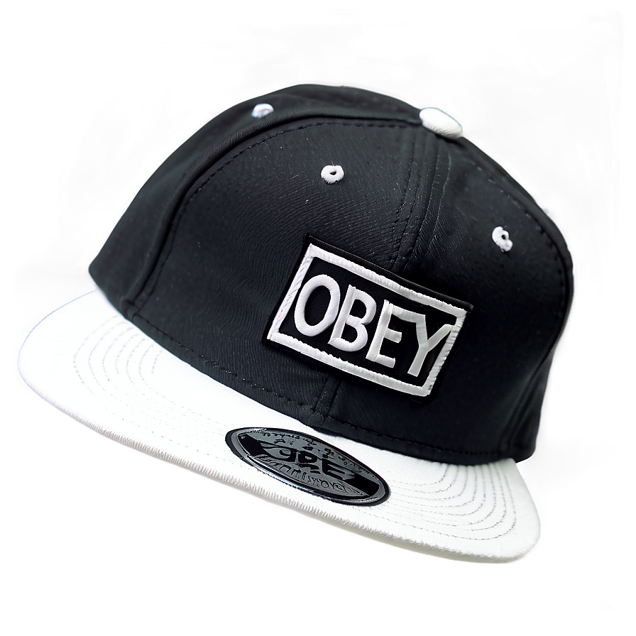 Sleek Black Obey Hat Png Rpq20