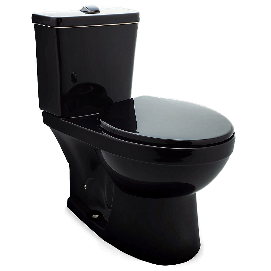 Sleek Black Toilet Png 53