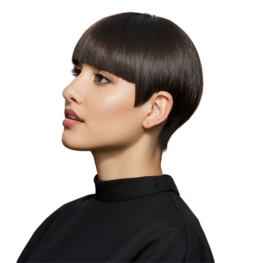 Sleek Bowl Haircut Design Png Bpd