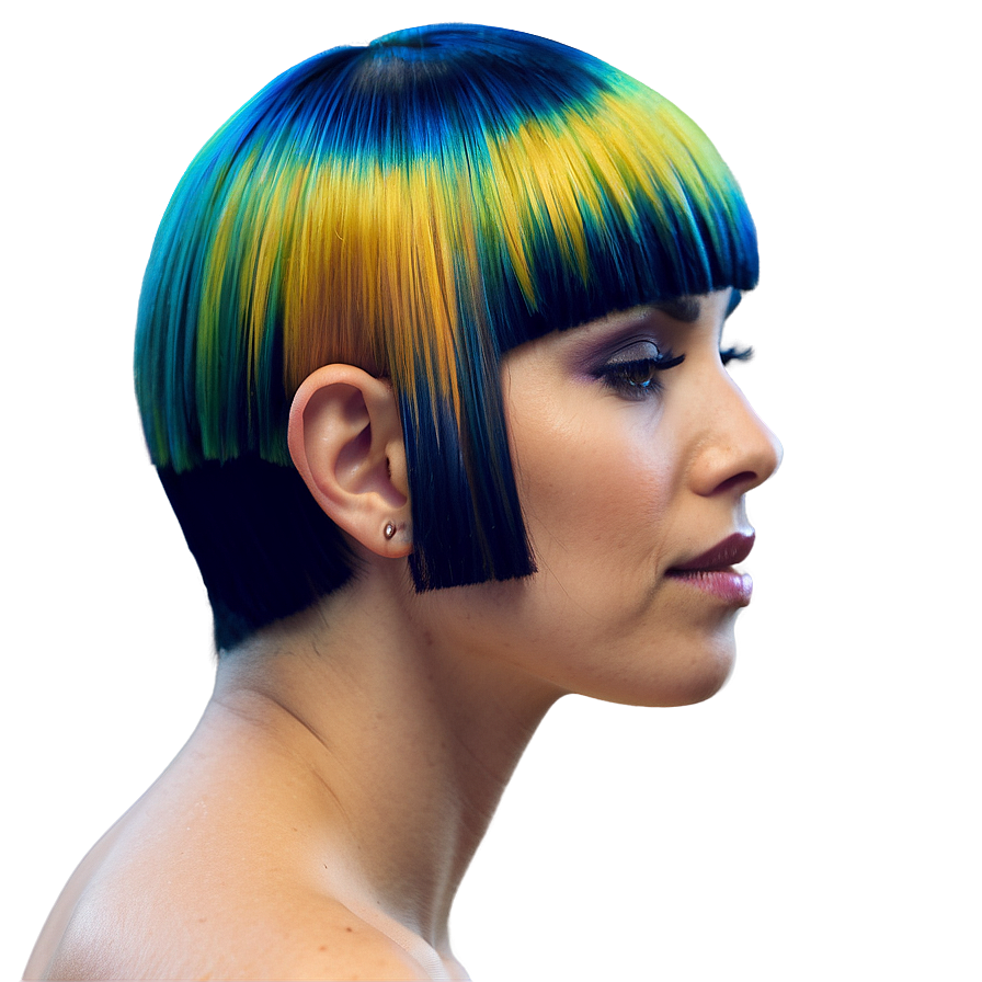 Sleek Bowl Haircut Design Png Ipt