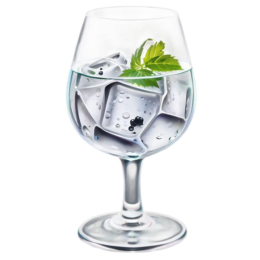 Sleek Gin Tonic Glass Png 61