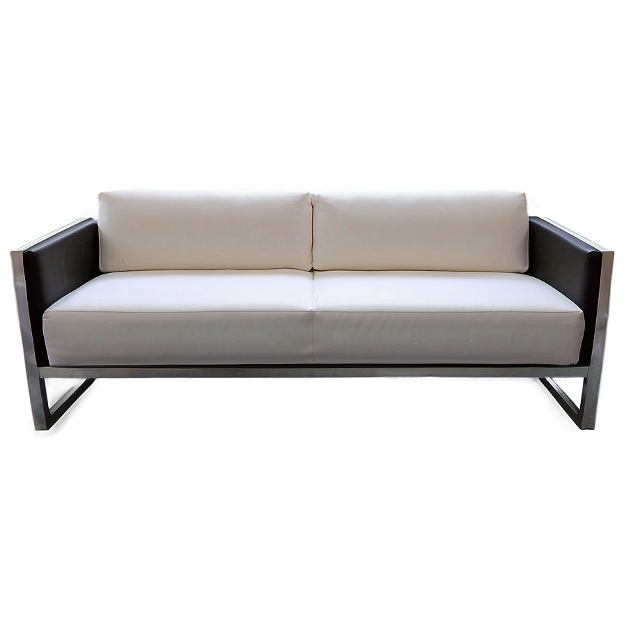 Sleek Metal Frame Couch Png 8