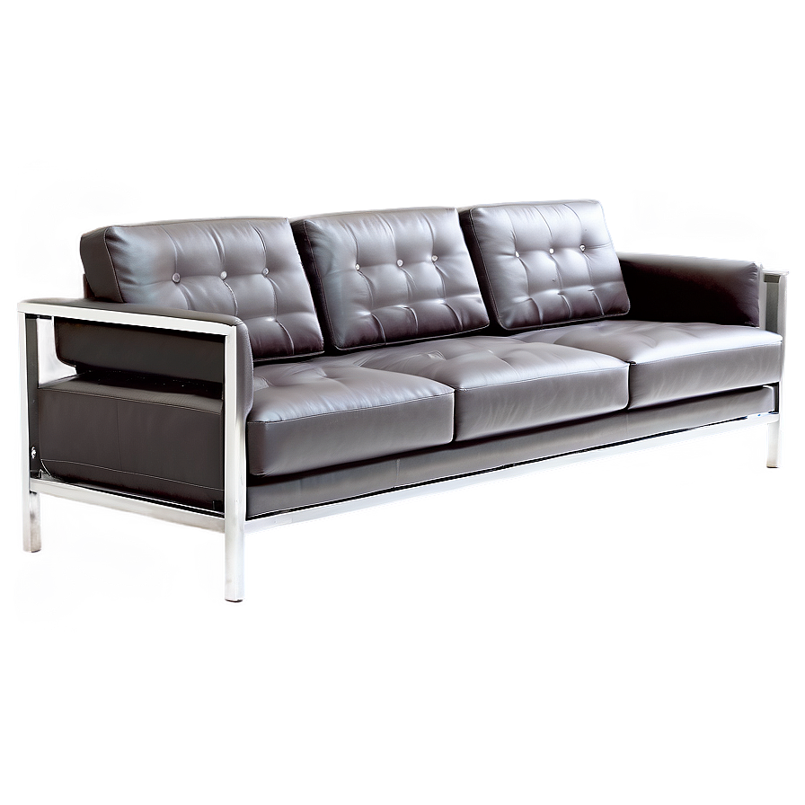 Sleek Metal Frame Couch Png Nol