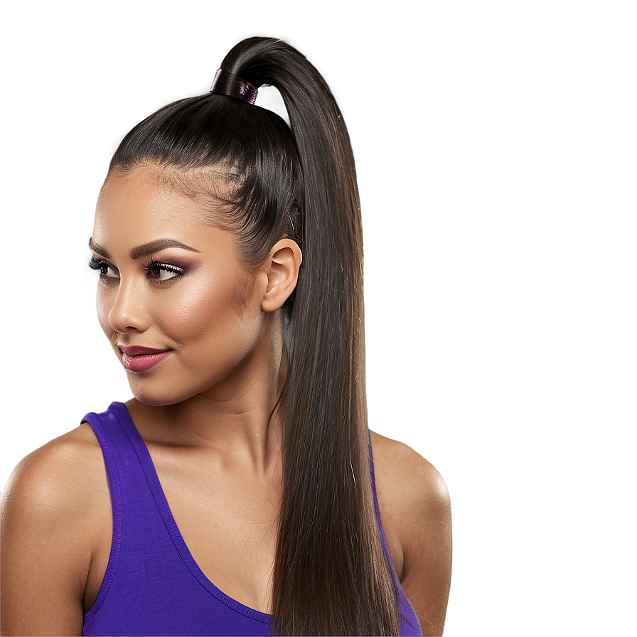 Sleek Ponytail Long Hair Png Djq11