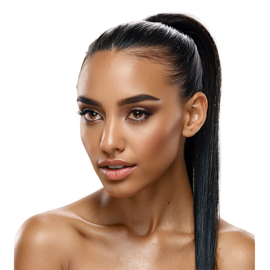 Sleek Wet Look Ponytail Png 06262024