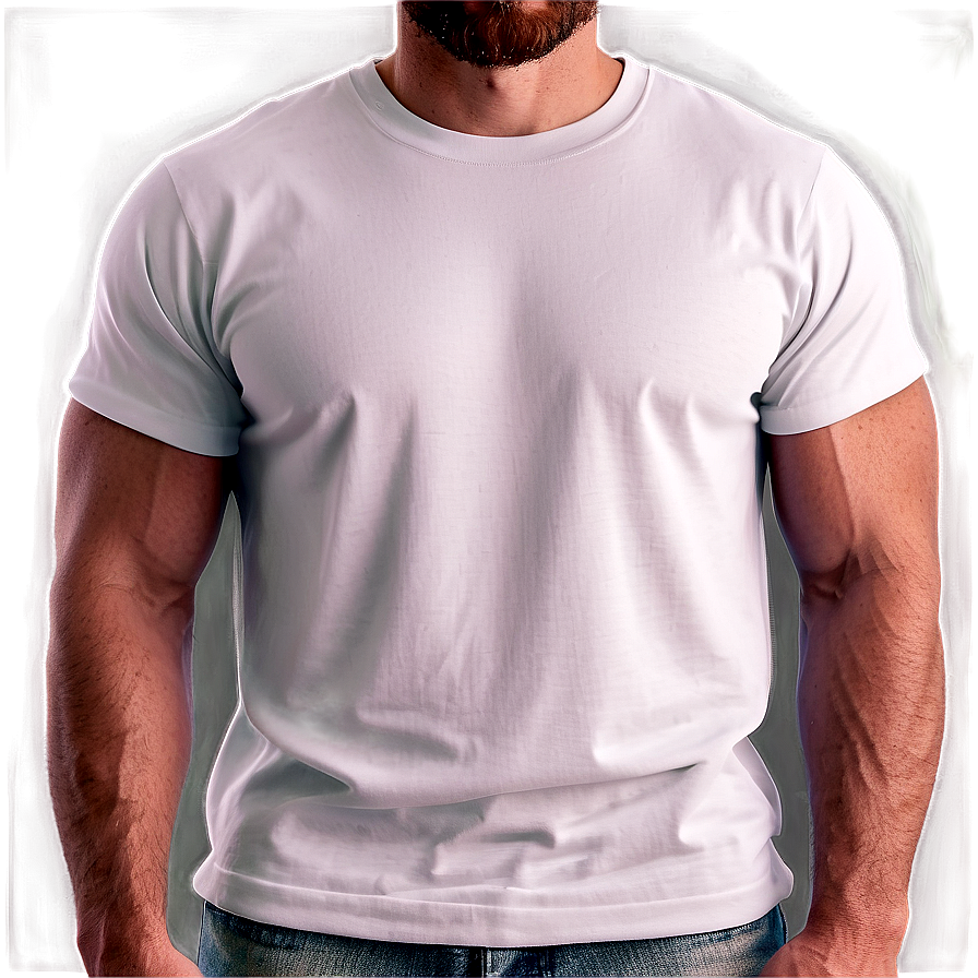 Sleek White T-shirt Mockup Png 06132024