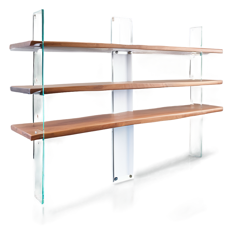 Sleek Wood Shelf Arrangements Png Rrc