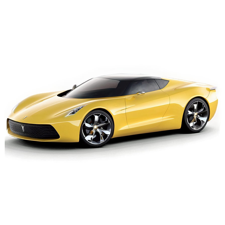 Sleek Yellow Car Model Png Cah